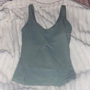 green lululemon align tank - waist length